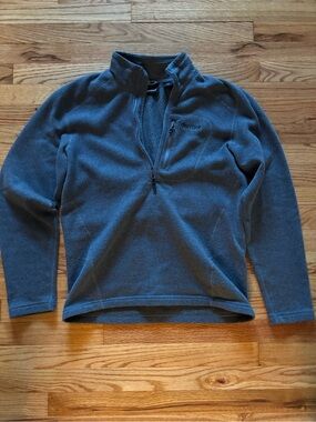 Marmot Men's Blue-Gray Quarter-Zip Fleece Pullover